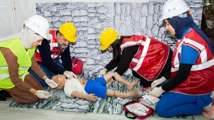 'Simülasyon Eğitimi ile Çocuk Hemşireliğinde Depremde Çocuk Hastaya Yaklaşım: Sıvı Elektrolit Dengesinin Sağlanması' eğitimi